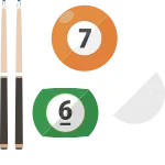 Billiard Cue And Ball Set SVG Icon